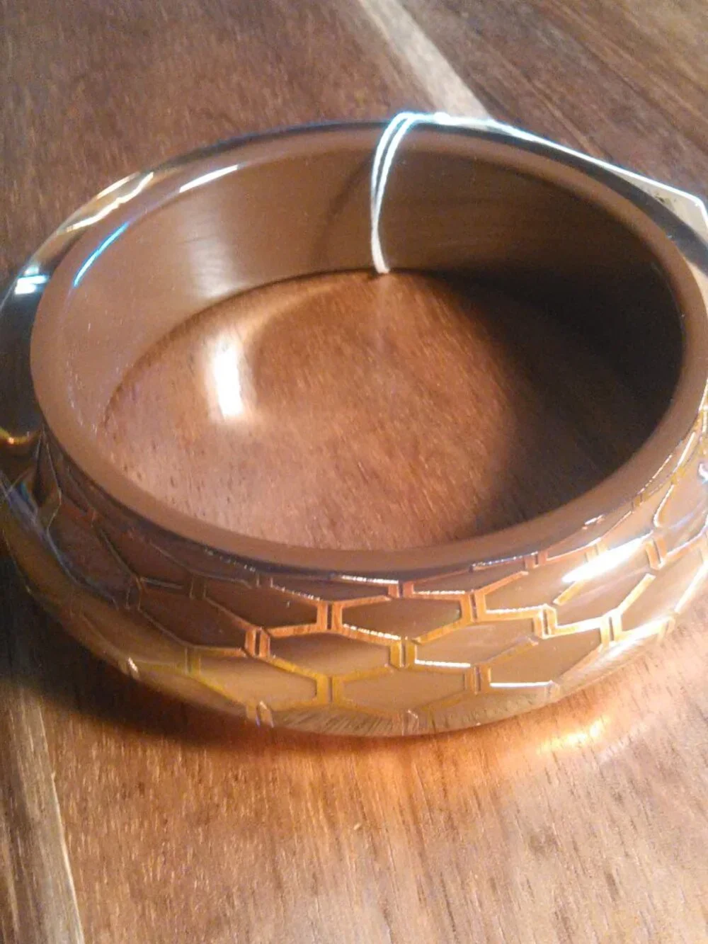 Calvin Klein Ion Plated RoseGold Stainless Steel Abstract Bangle Bracelet 8 Inch